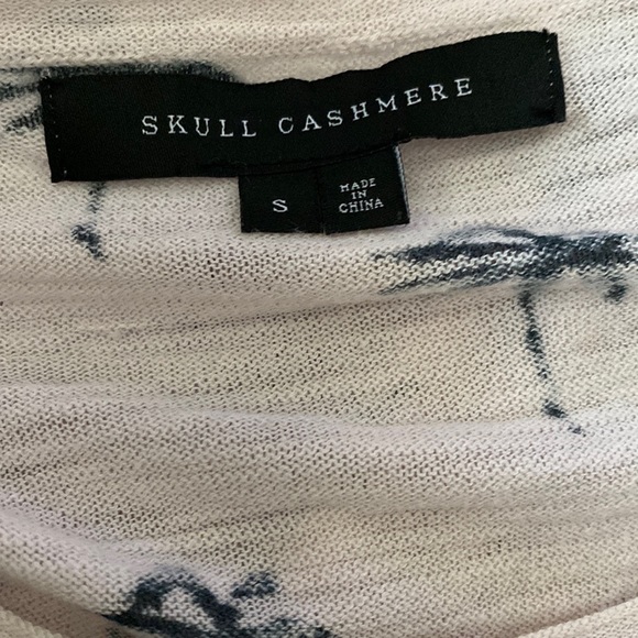 Skull Cashmere Elie Palm Tree Tee in Lilac Blossom Charcoal💗🌴💗 - Picture 5 of 11